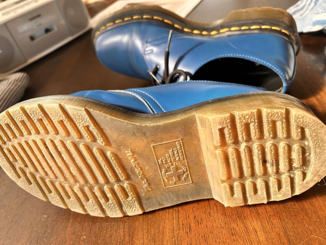 Dr. Martens 1461 青 レザー靴