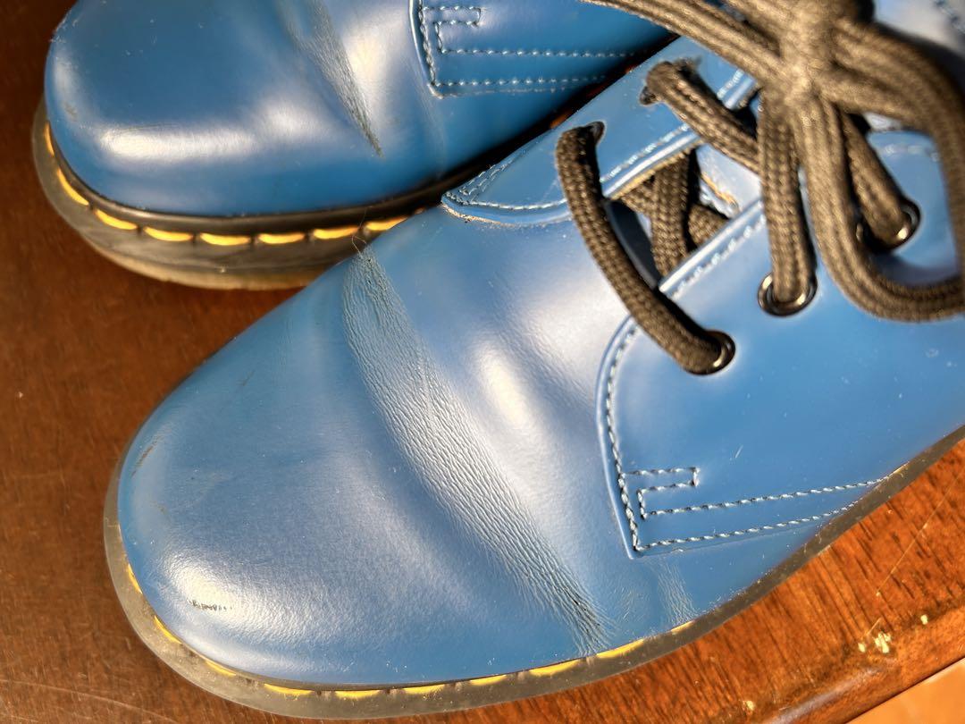 Dr. Martens 1461 青 レザー靴