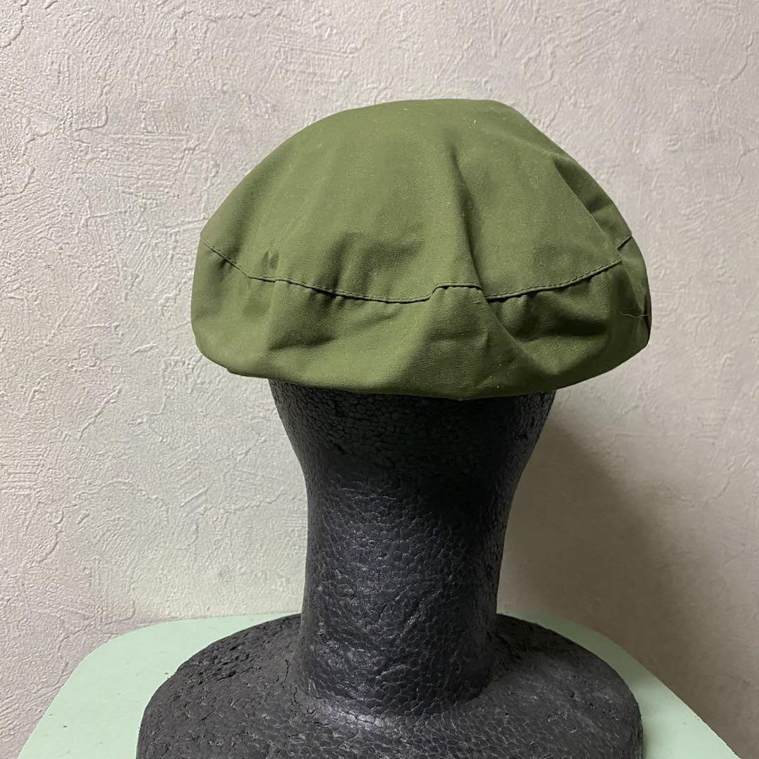 80s 古着　ミリタリー　日本軍　帽子　キャップ　ハンチング　軍物　カーキ　緑