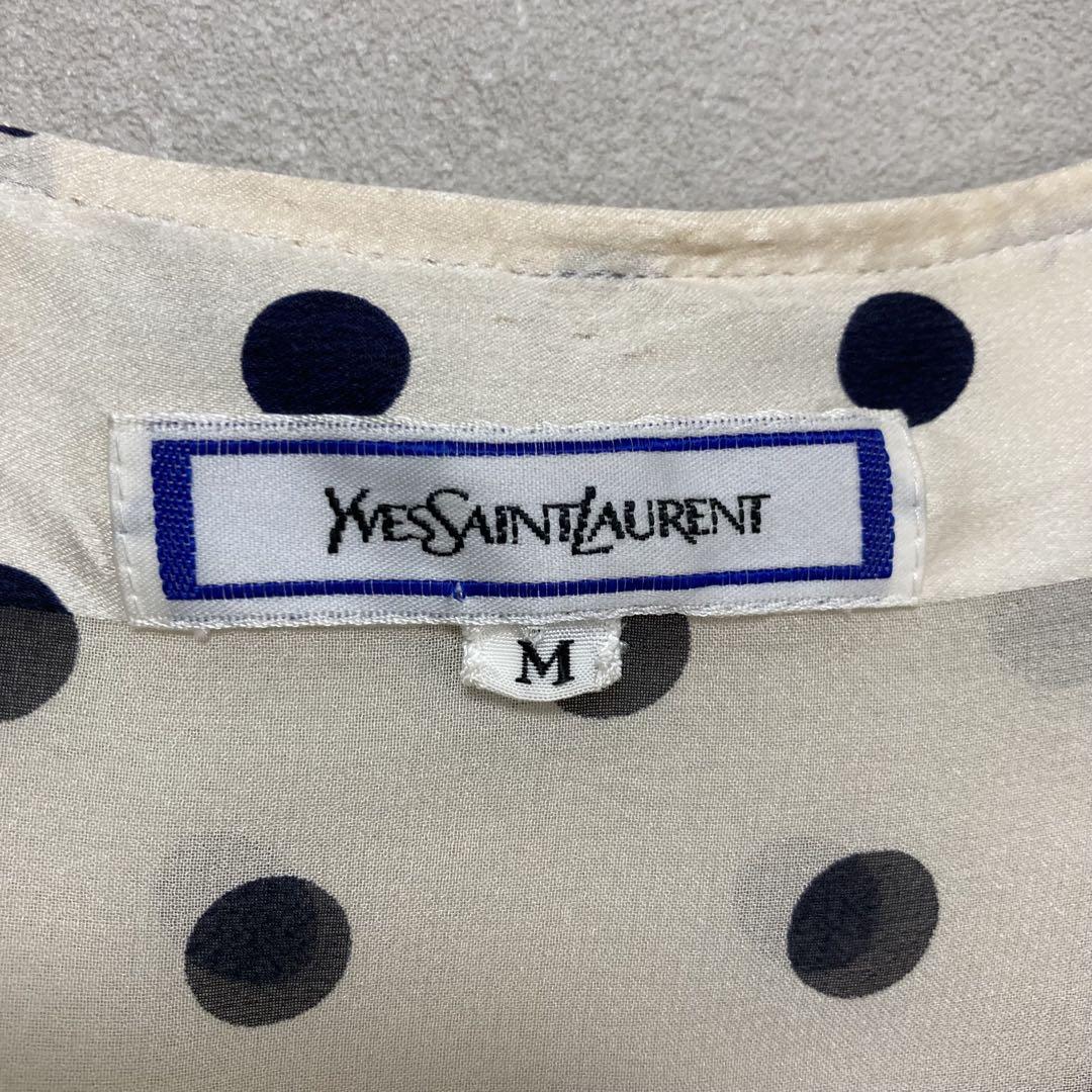 Yves Saint Laurent イヴサンローラン シルク 絹 シャツ M白 Yves Saint Laurent イヴサンローラン シルク 絹 シャツ M白