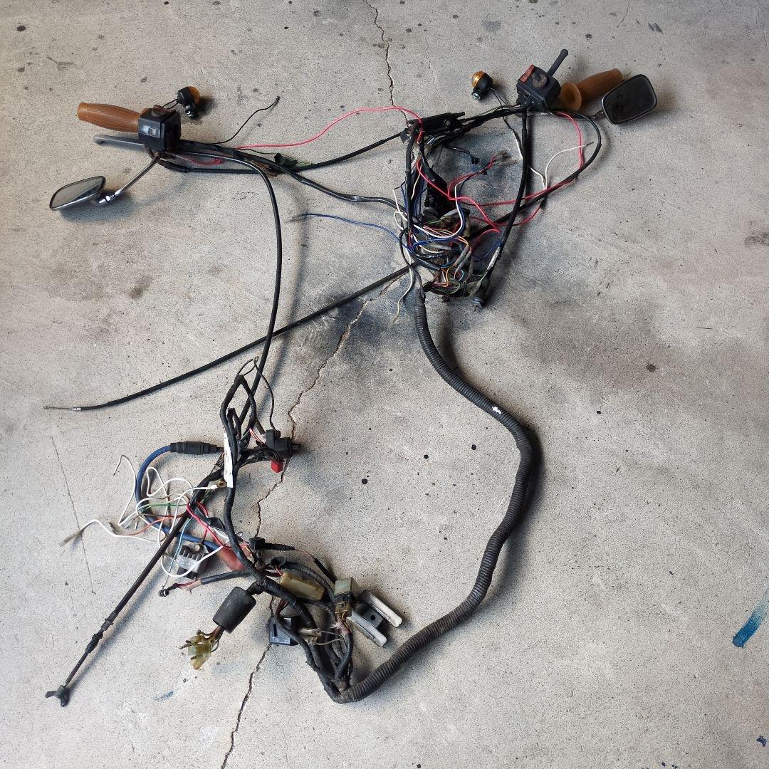 ジャイロx初期型TD01-12ハーネス一式 キーシリンダーカギ付きHonda