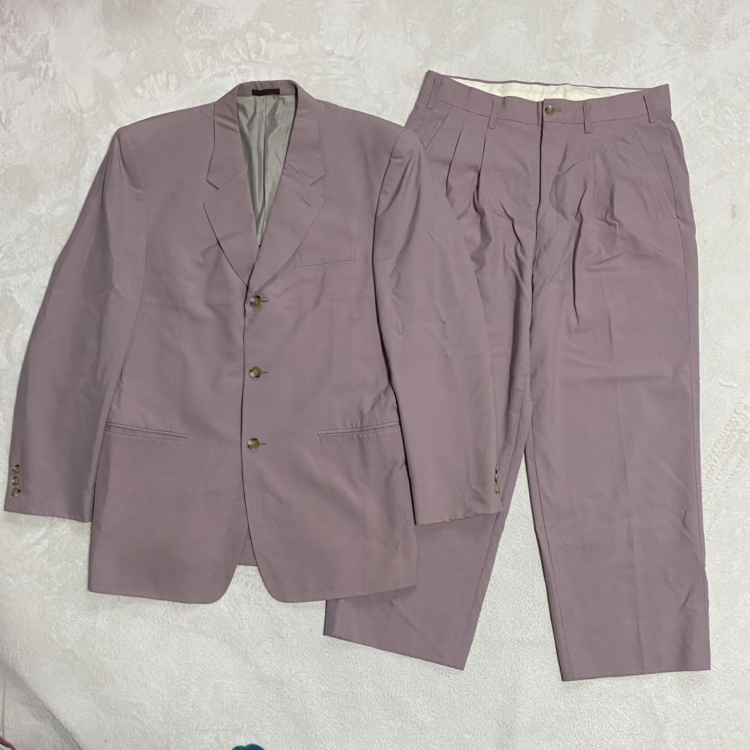 80s セットアップ スーツ 成人式 入学式 パープル vintage