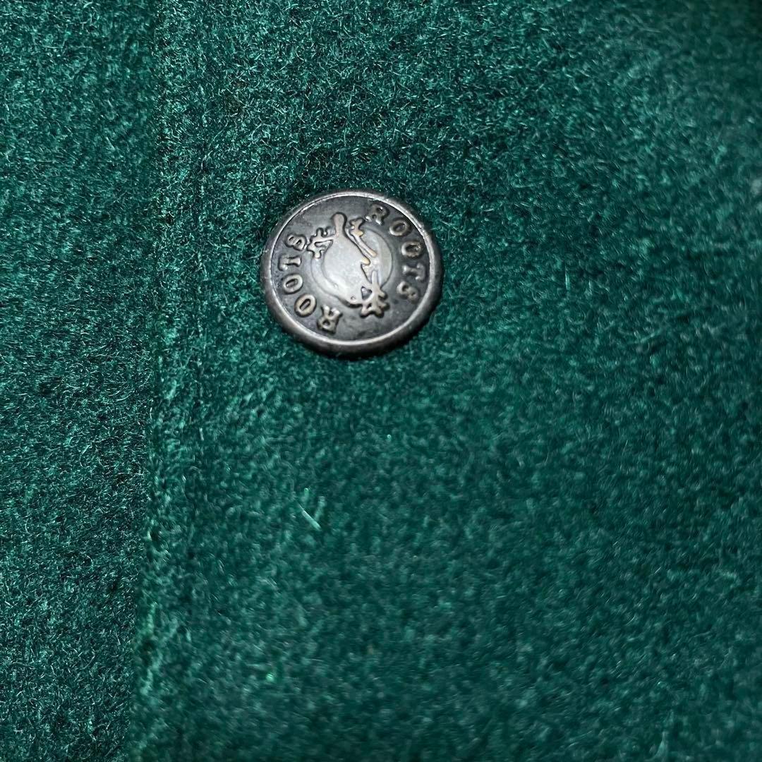 【バックロゴ刺繍】ラッキーストライク　袖レザー　メルトンスタジャン　グリーン　Ｌ
