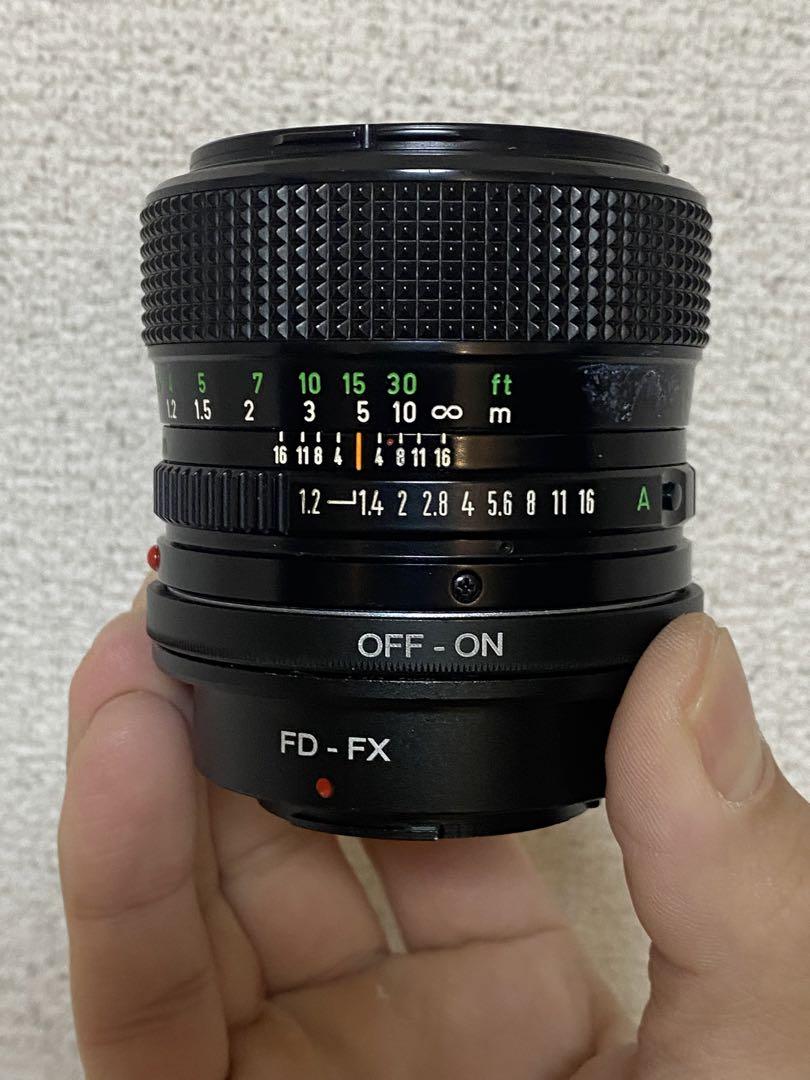 決算特価送料無料 Cannon FD 50mm f1.2 FXマウントアダプター付き 決算特価送料無料 Cannon FD 50mm f1.2 FXマウントアダプター付き