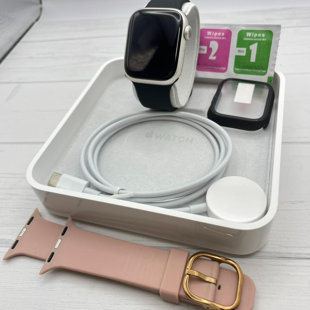 【お値打ちセット】シリーズ7 アップルウォッチ 保護カバー＋バンド＋充電器