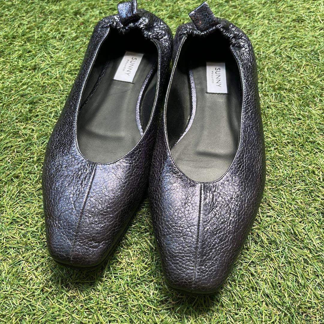 ★大人気商品★ Sunny 美品♡Pellico ネイビー メルカリ - 37 フラットシューズ 靴