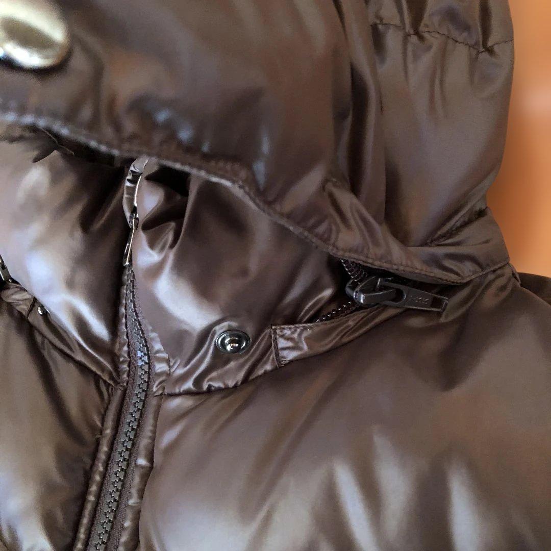 y2k お兄系 ファー付き 光沢ダウンジャケット ブラウン系 y2k お兄系 ファー付き 光沢ダウンジャケット ブラウン系