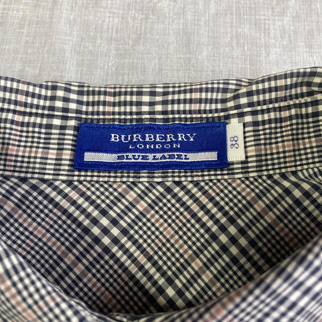 BURBERRY BLUE LABELチェックブラウス BURBERRY BLUE LABEL チェック 刺繍 パフスリーブ ブラウス