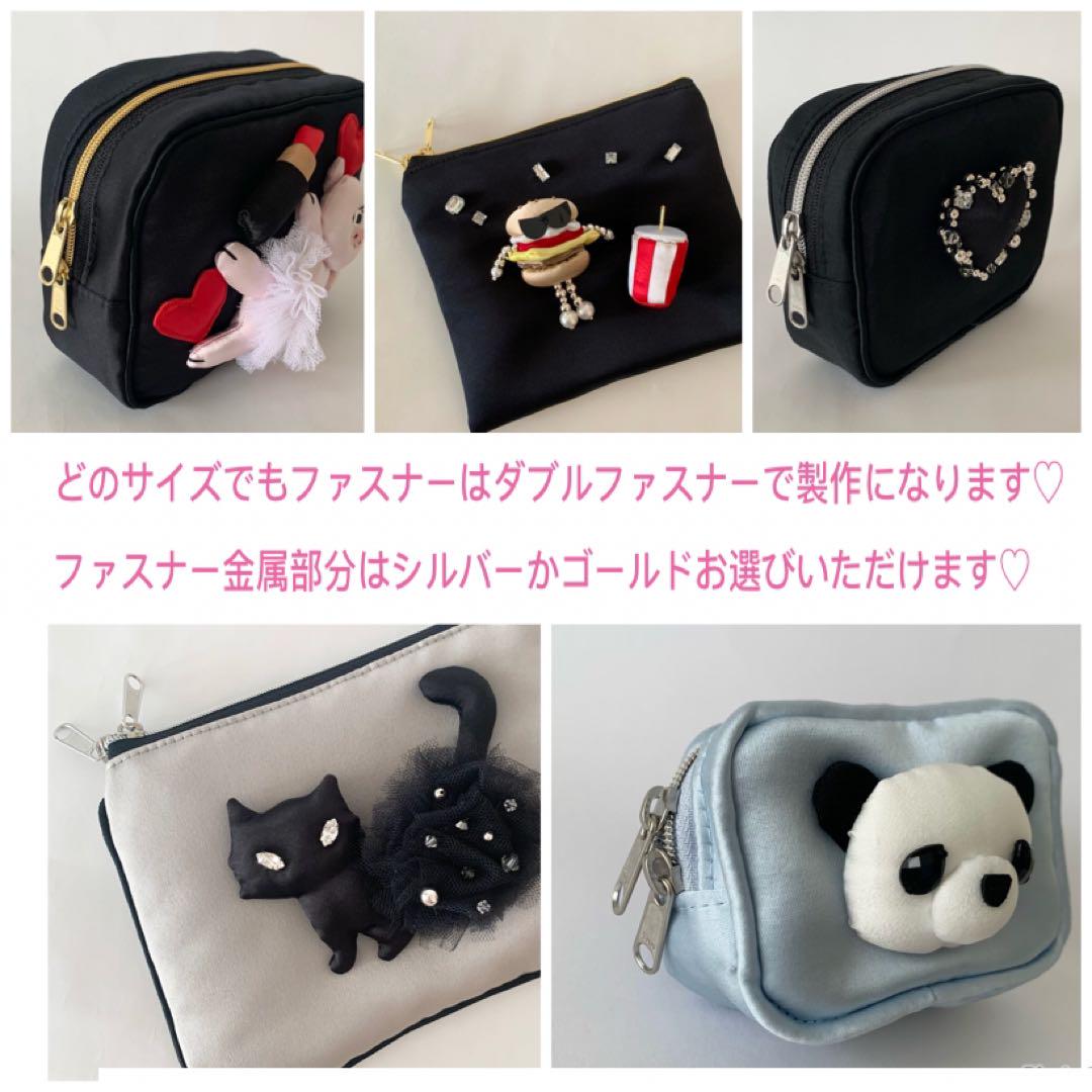K...♡ ウエイト枠 刺繍イニシャルポーチ♡