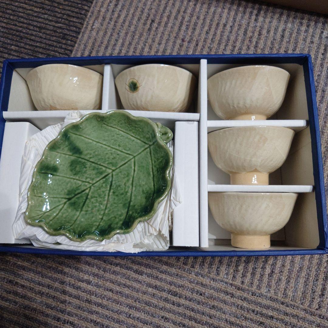 翠泉 彫花  茶菓揃 ５客セット