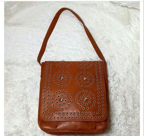 美品■BRUNO MAGLI×MARINA オールレザー ショルダーバッグ