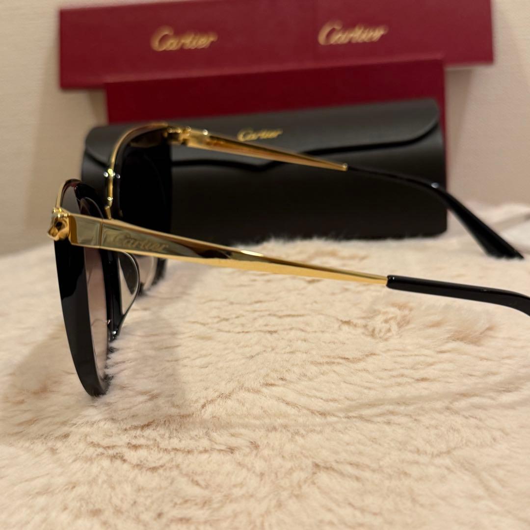 Cartier カルティエ キャットアイサングラス パンテール ゴールド