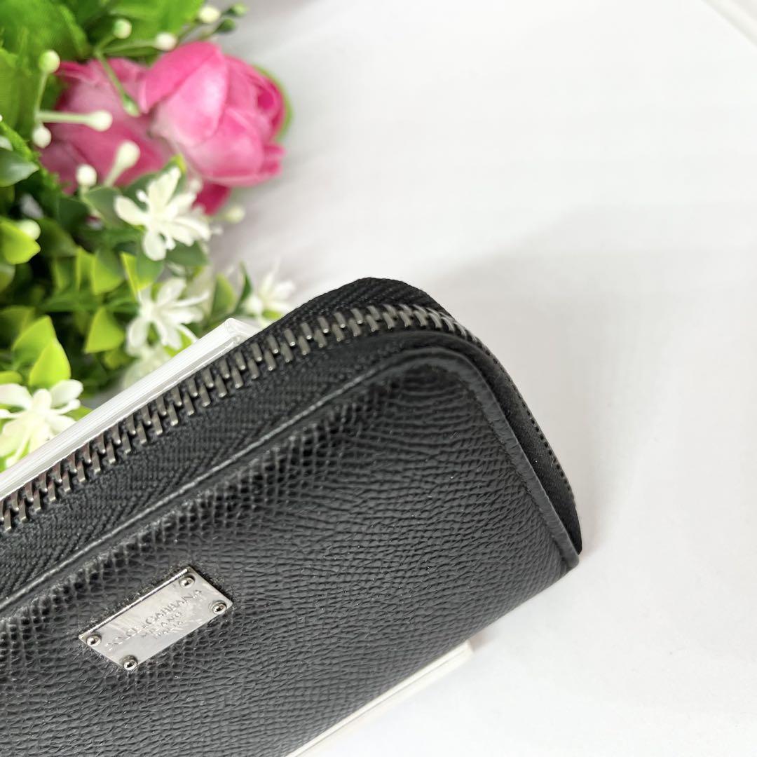 美品　DOLCE&GABBANA 小銭入れ コインケース ラウンドジップ 黒