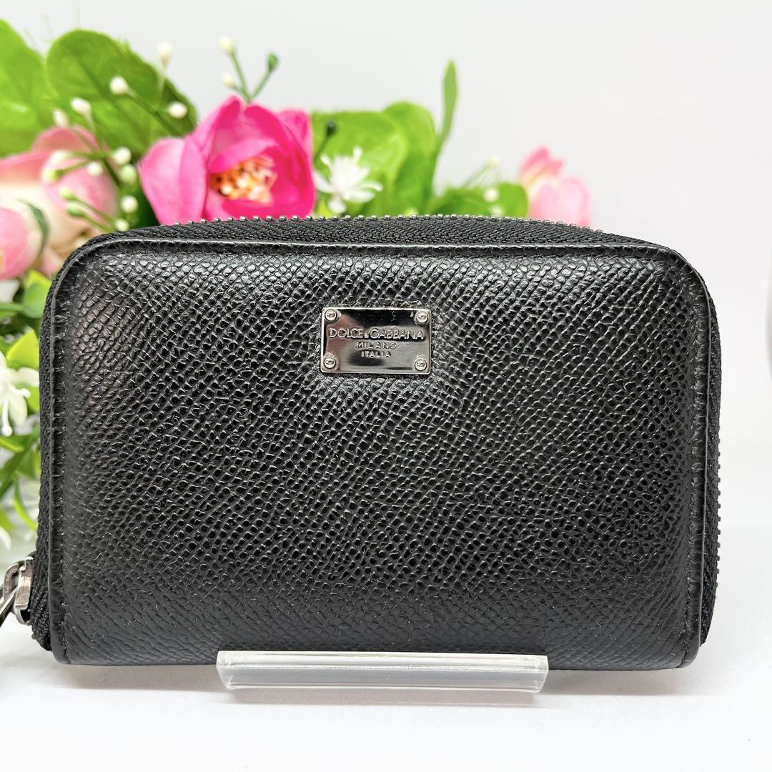 美品　DOLCE&GABBANA 小銭入れ コインケース ラウンドジップ 黒