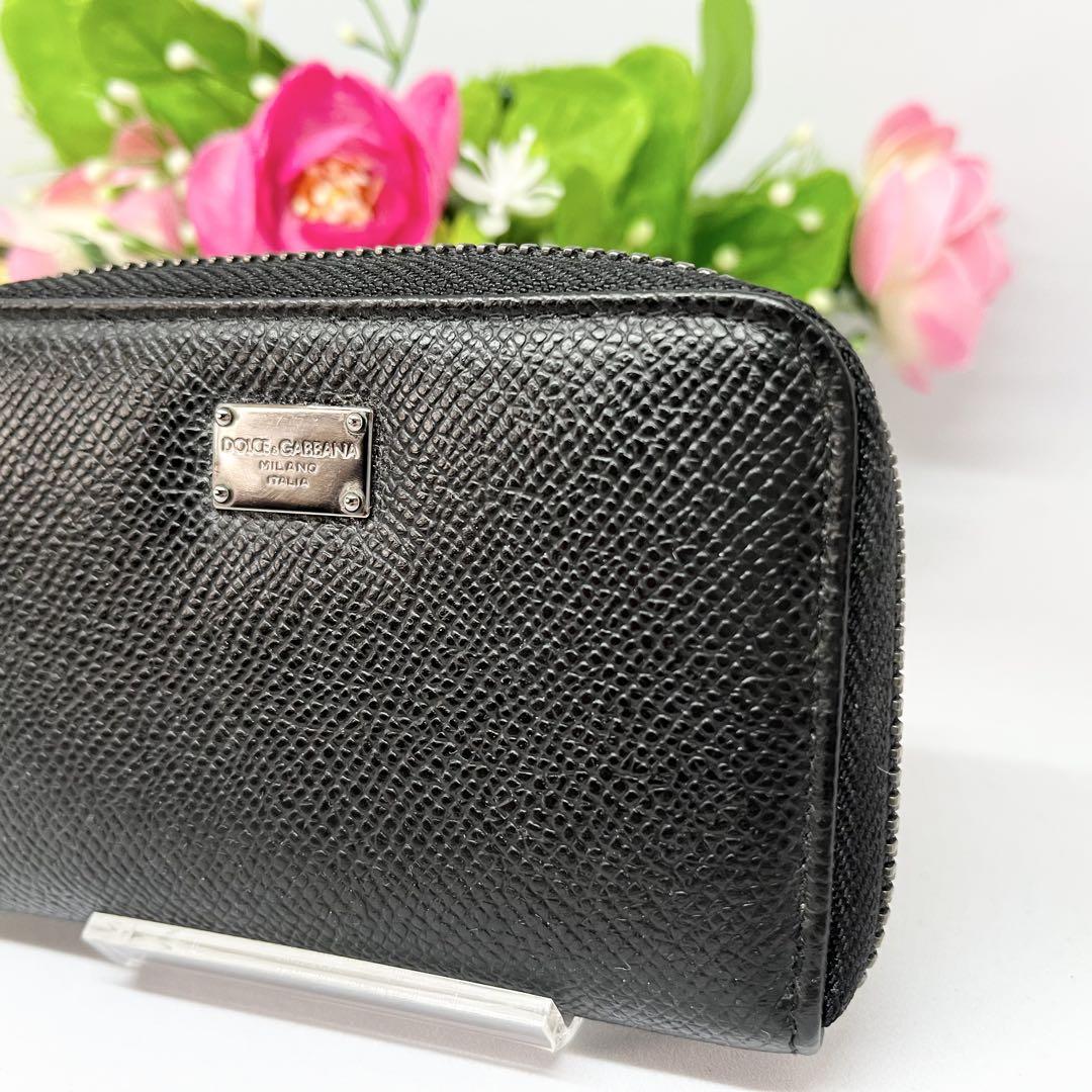 美品　DOLCE&GABBANA 小銭入れ コインケース ラウンドジップ 黒