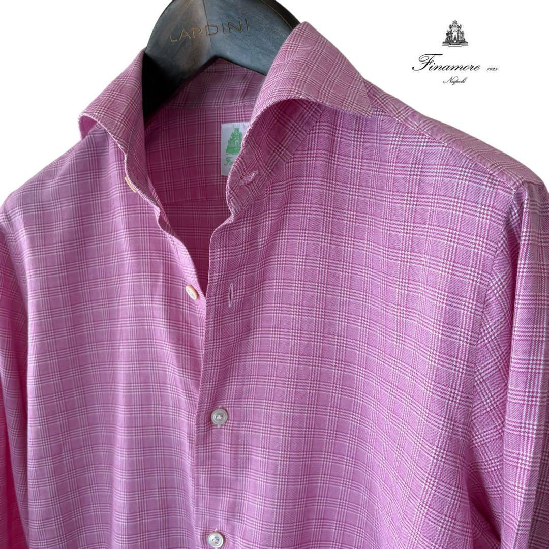 Finamore/ホリゾンタル/柔らかコットンチェックシャツ Finamore/ホリゾンタル/柔らかコットンチェックシャツ