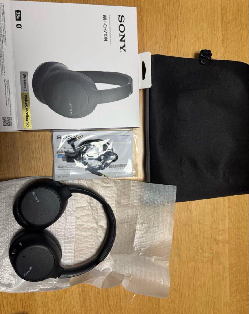 SONY ワイヤレスヘッドホン 約223g 最大35時間
