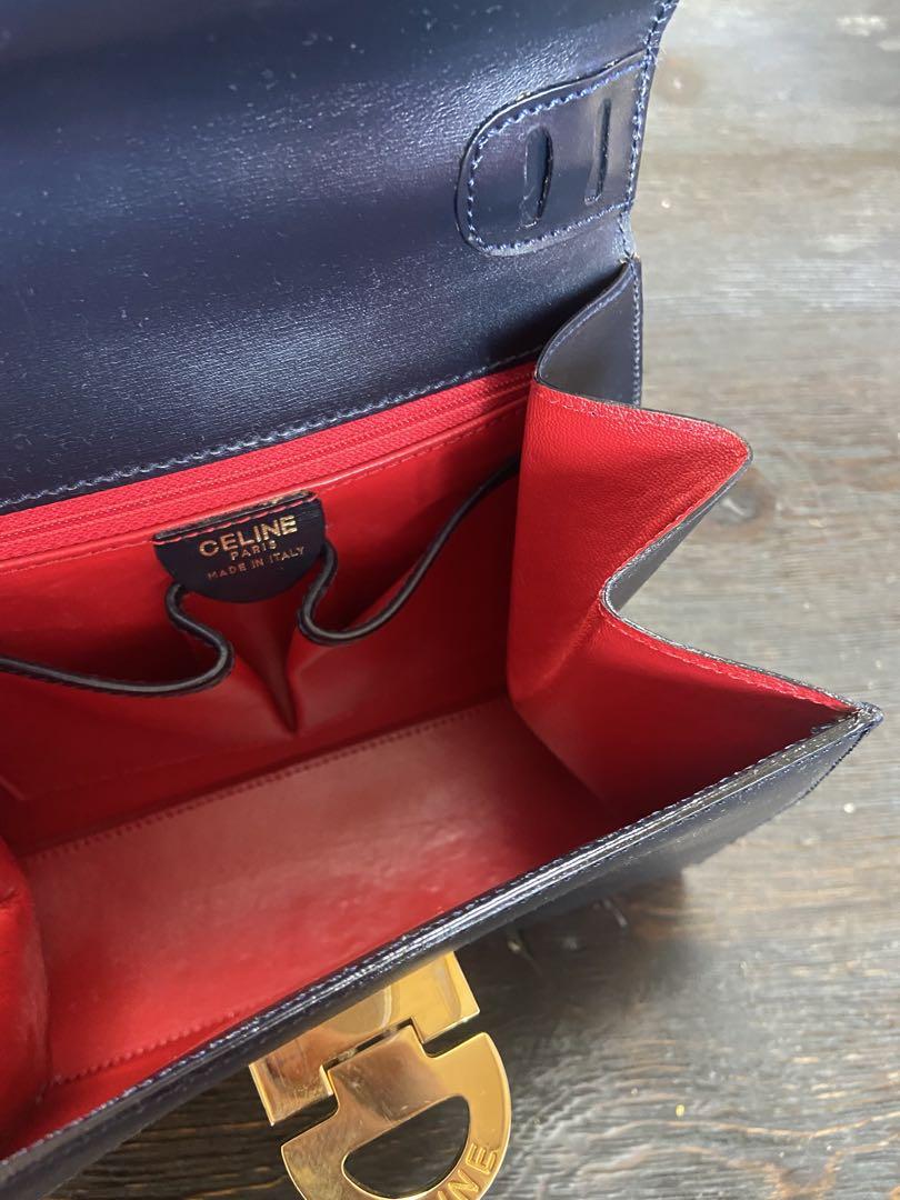 CELINE ブラック ハンドバッグ ゴールド金具