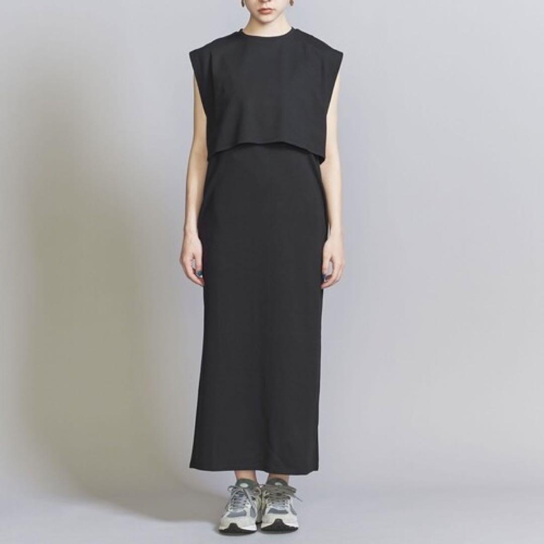 【23SS】BEAUTY&YOUTH スリークラックスポンチ レイヤードワンピ