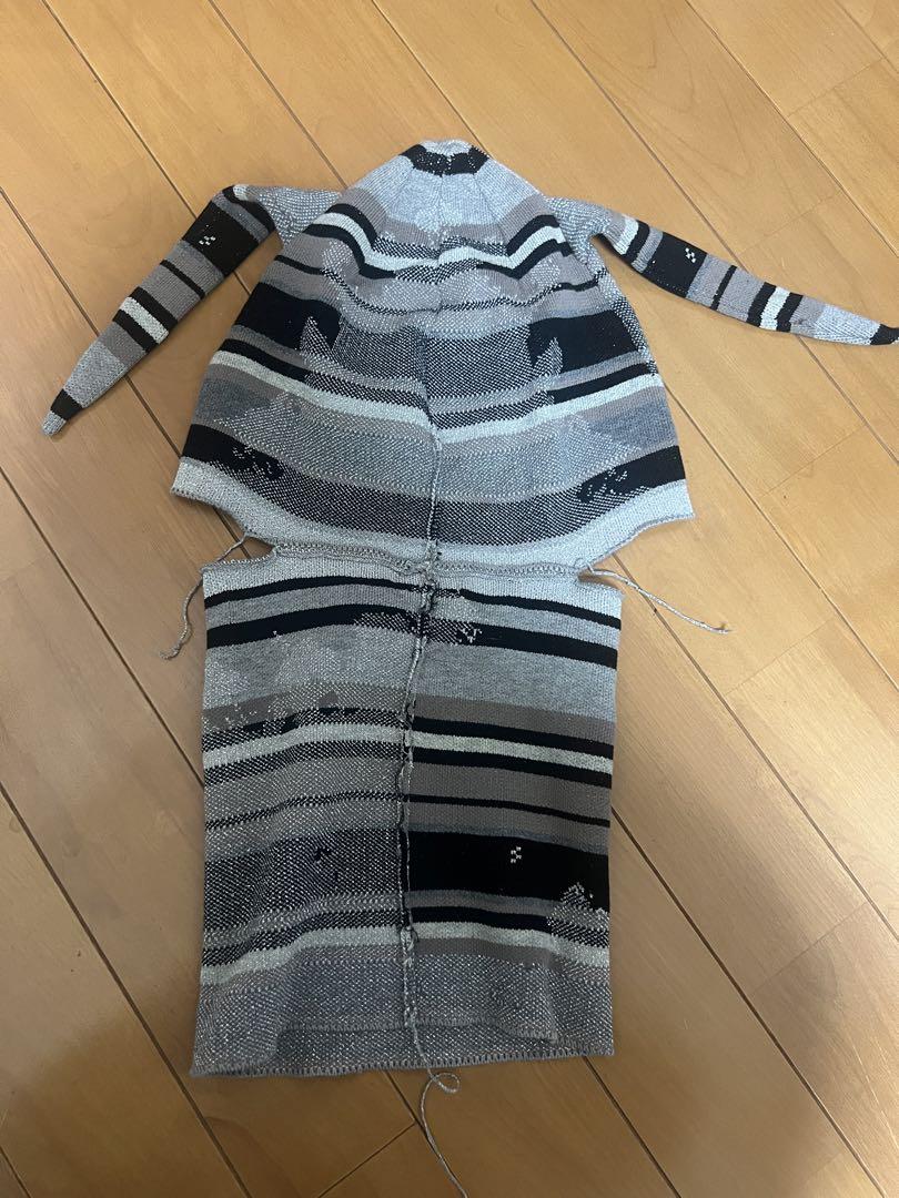帽子 MASU 24ss MULTI STRIPE BALACLAVA BLACK