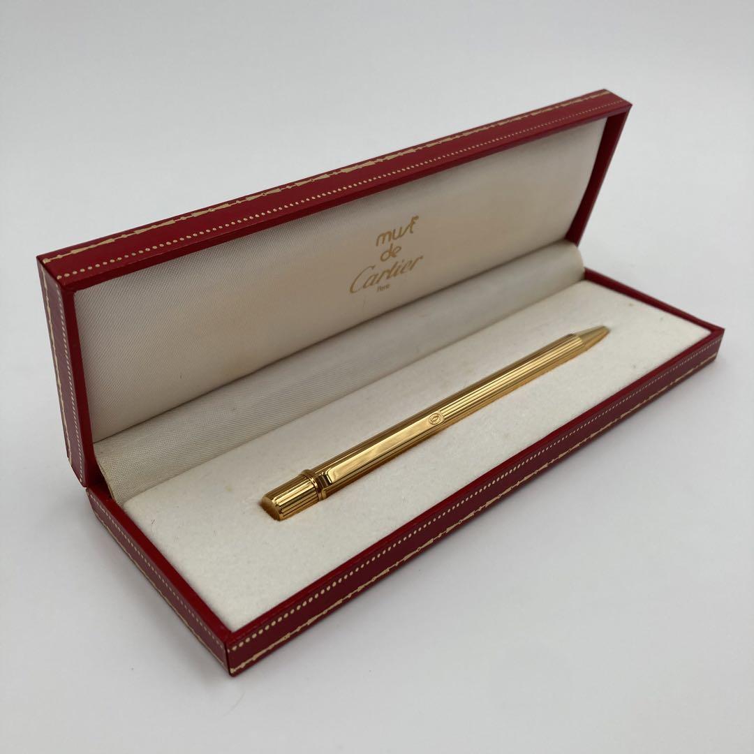 Cartier カルティエ ボールペン ツイスト式 ゴールド 大*来様 Cartier カルティエ ボールペン ゴールド ツイスト式