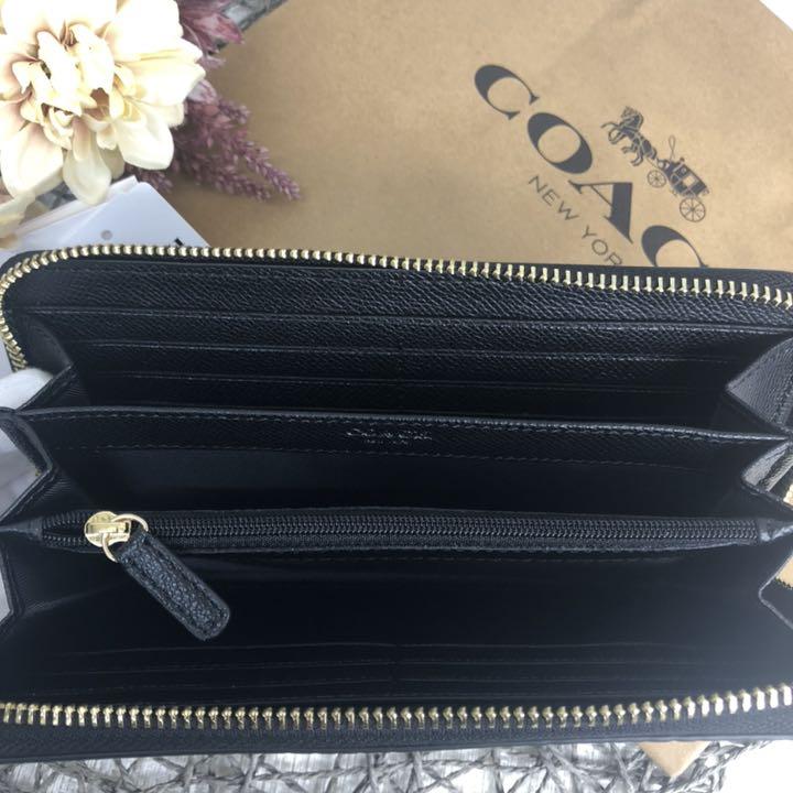 お得大特価 COACH ブラック 型押し クロコダイル PLIpb-m95970309889 コーチ 長財布 即納限定品