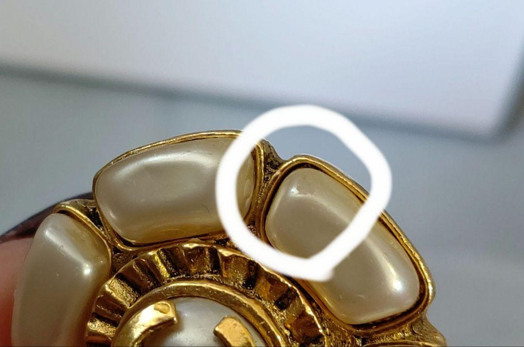 シャネル（CHANEL）ココマーク パールピアス ヴィンテージ刻印有り鑑定済
