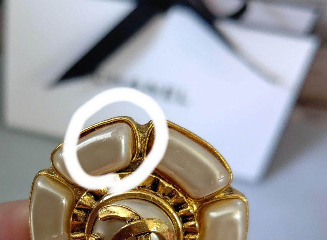 シャネル（CHANEL）ココマーク パールピアス ヴィンテージ刻印有り鑑定済