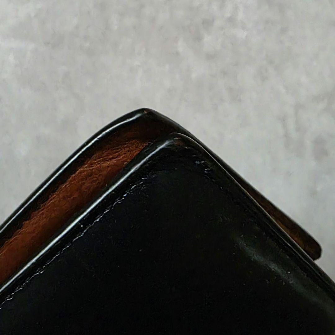 ココマイスター 二つ折り財布 ネイビー