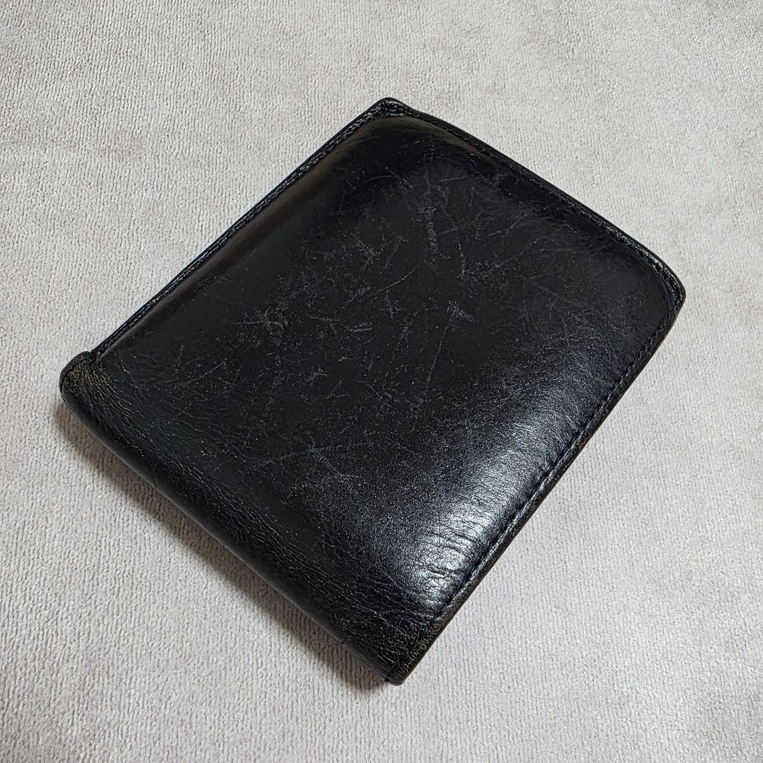 ココマイスター 二つ折り財布 ネイビー