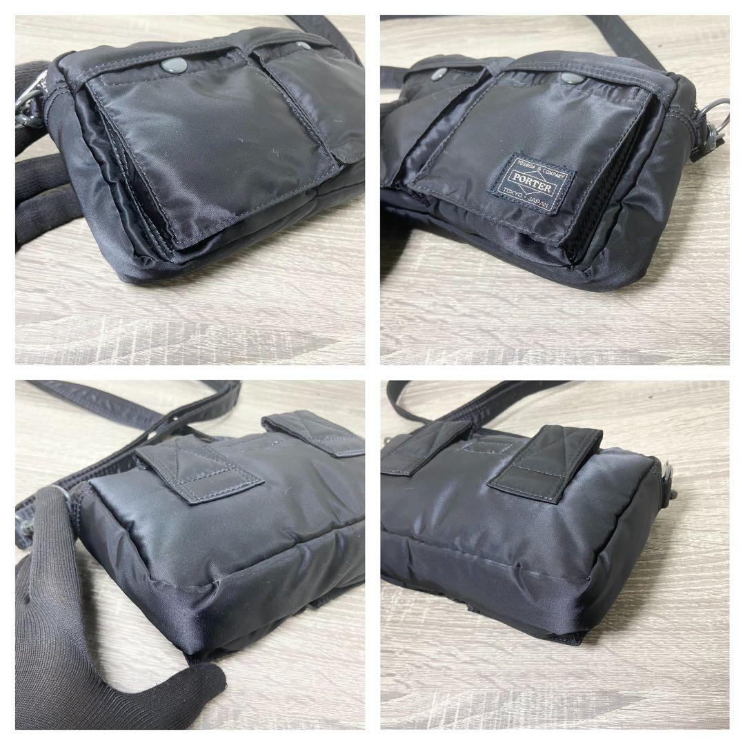 極美品 現行 ポーター タンカー ショルダーバッグ 軽量 ナイロン ブラック 極美品 現行 ポーター タンカー ショルダーバッグ 軽量 ナイロン ブラック
