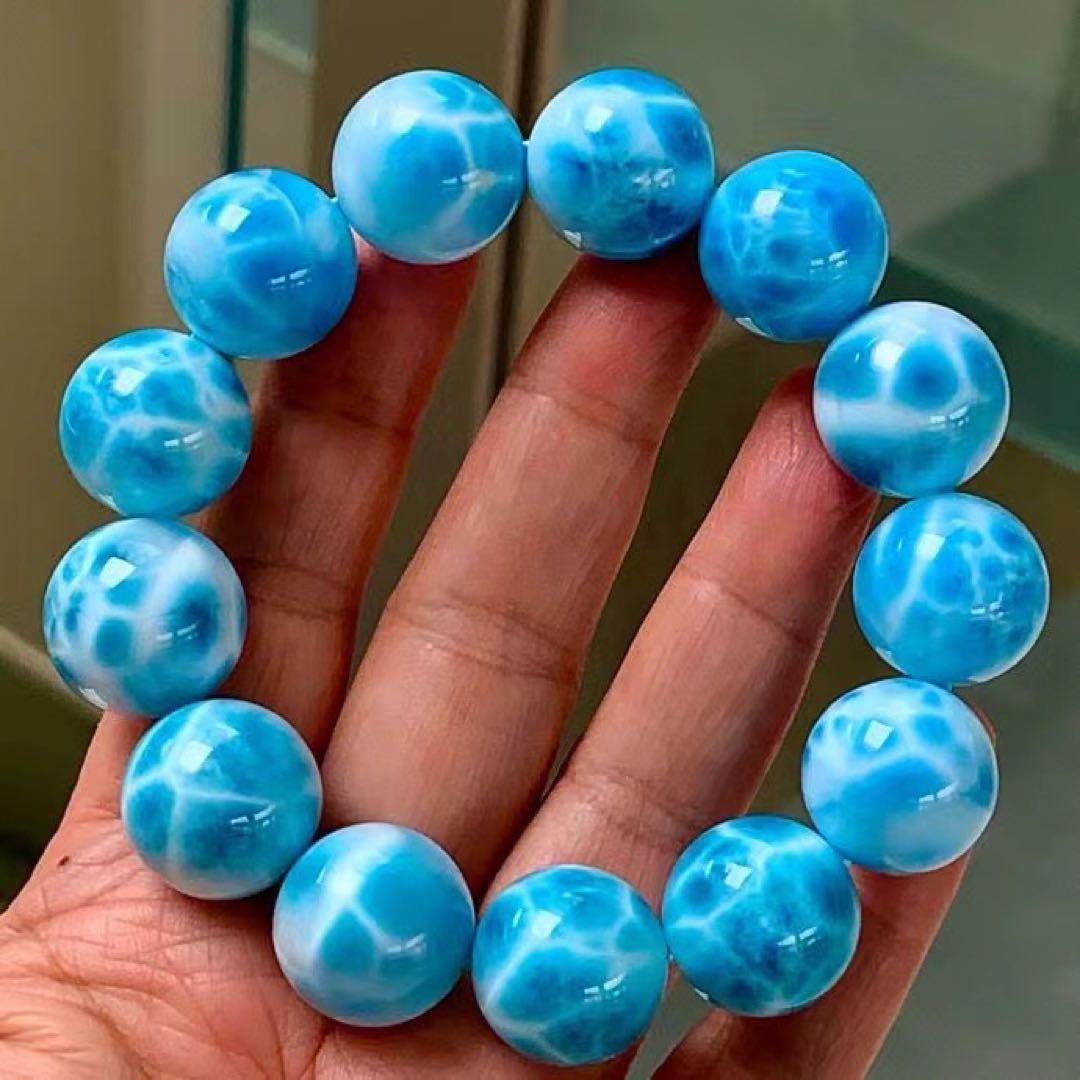 【天然】ラリマー ブレスレット 18mm116.5g 画像3