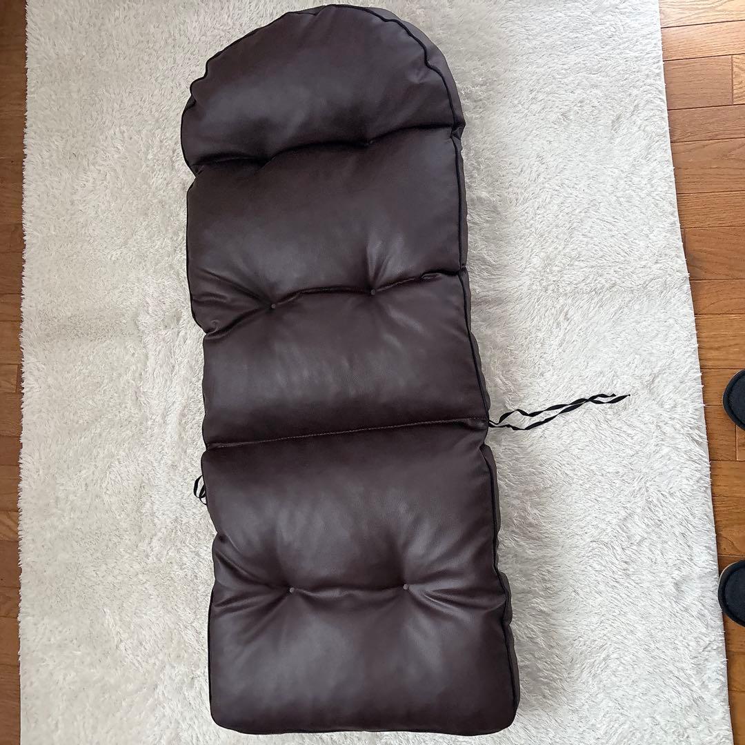 イタリア製】折り畳み可能　リクライニングチェア　ワインレッド