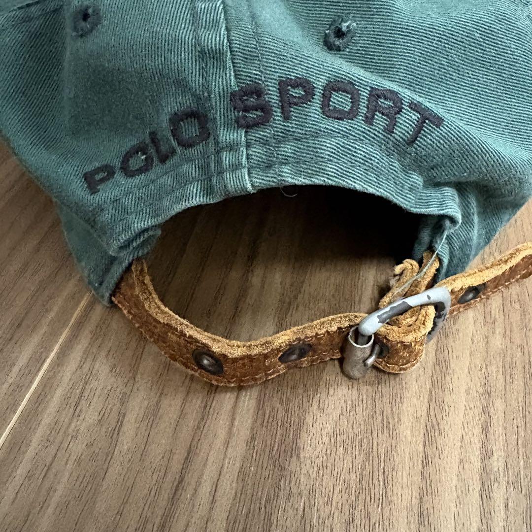 Polo Sport 90s 刺繍ロゴキャップ ポロスポーツ 緑 グリーン