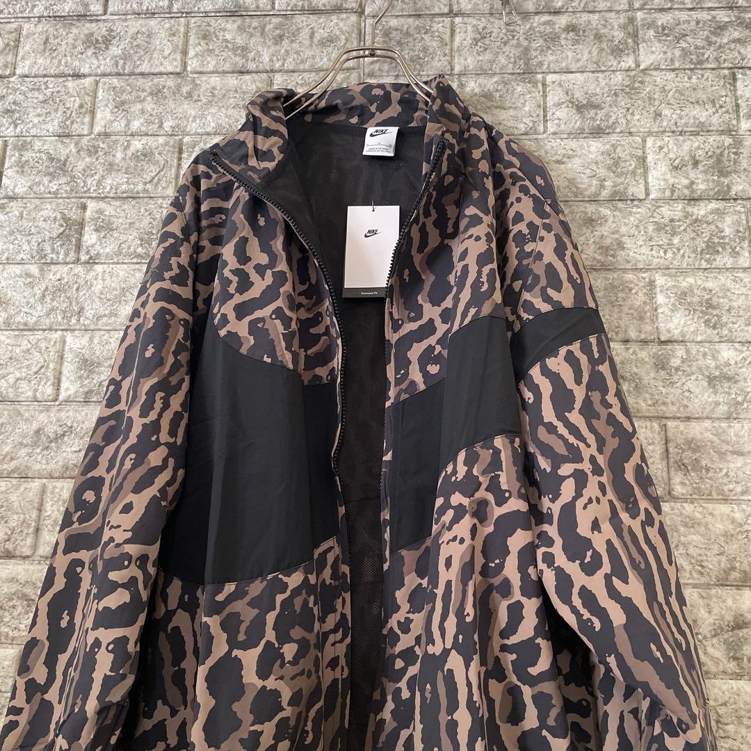 ナイキ★豹柄★ナイロンジャケット★レディース【ユニセックス】XL ナイキ★豹柄★ナイロンジャケット★レディース【ユニセックス】XL