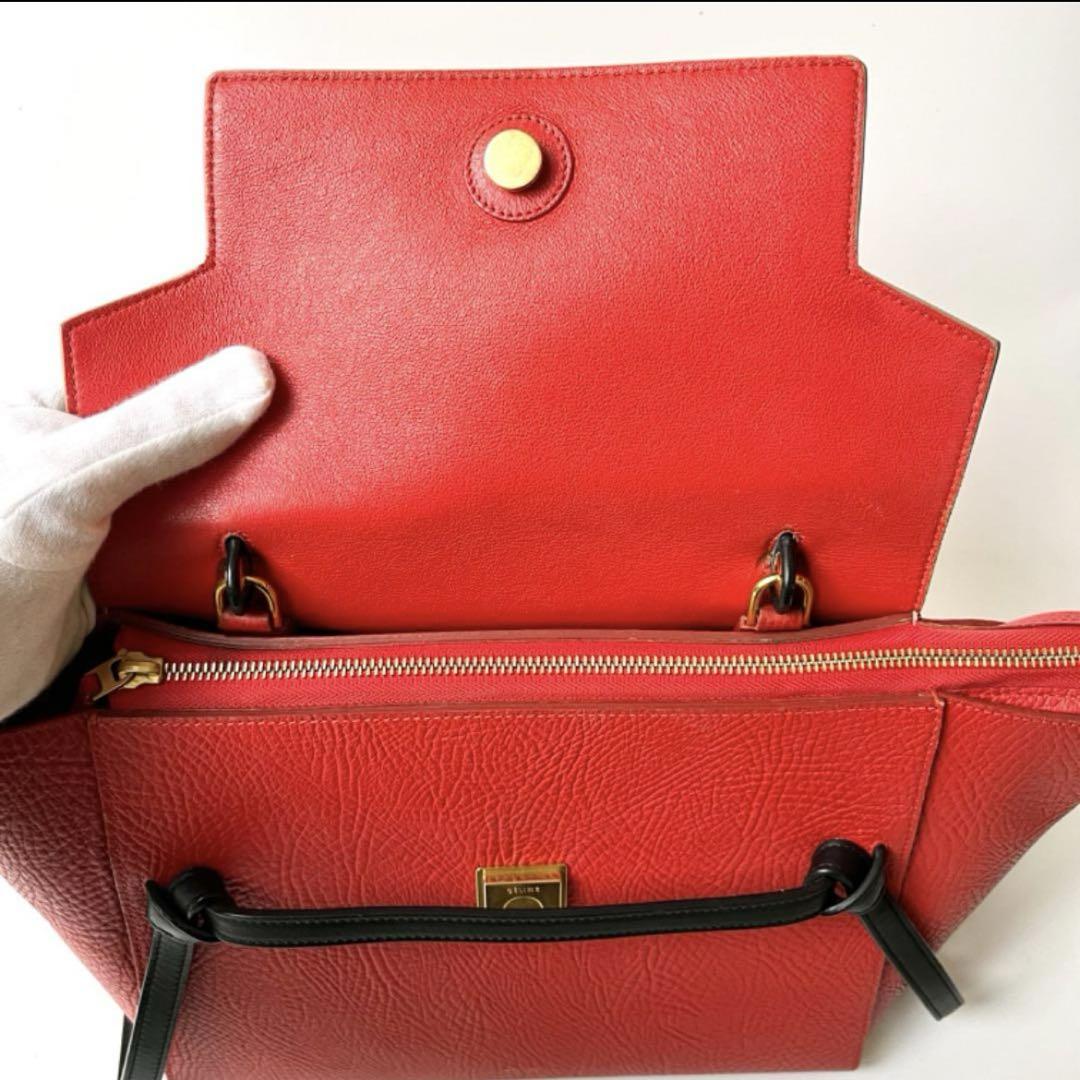 美品 希少カラー セリーヌ ベルトバッグ ミニ ショルダーバッグ ハンドバッグ