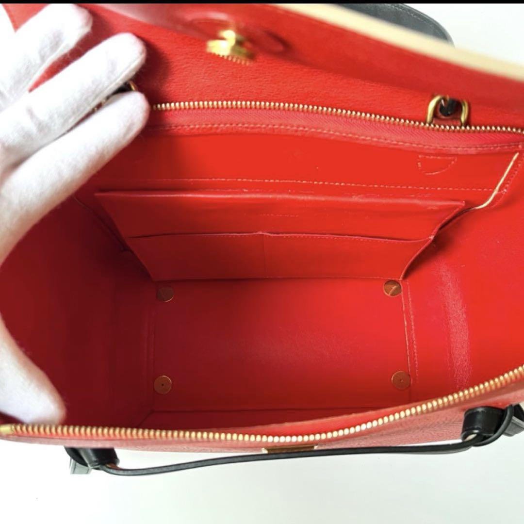 美品 希少カラー セリーヌ ベルトバッグ ミニ ショルダーバッグ ハンドバッグ