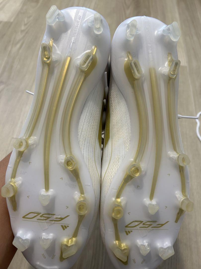 adidas f50 エリートfgサッカーシューズ ホワイト/ゴールド
