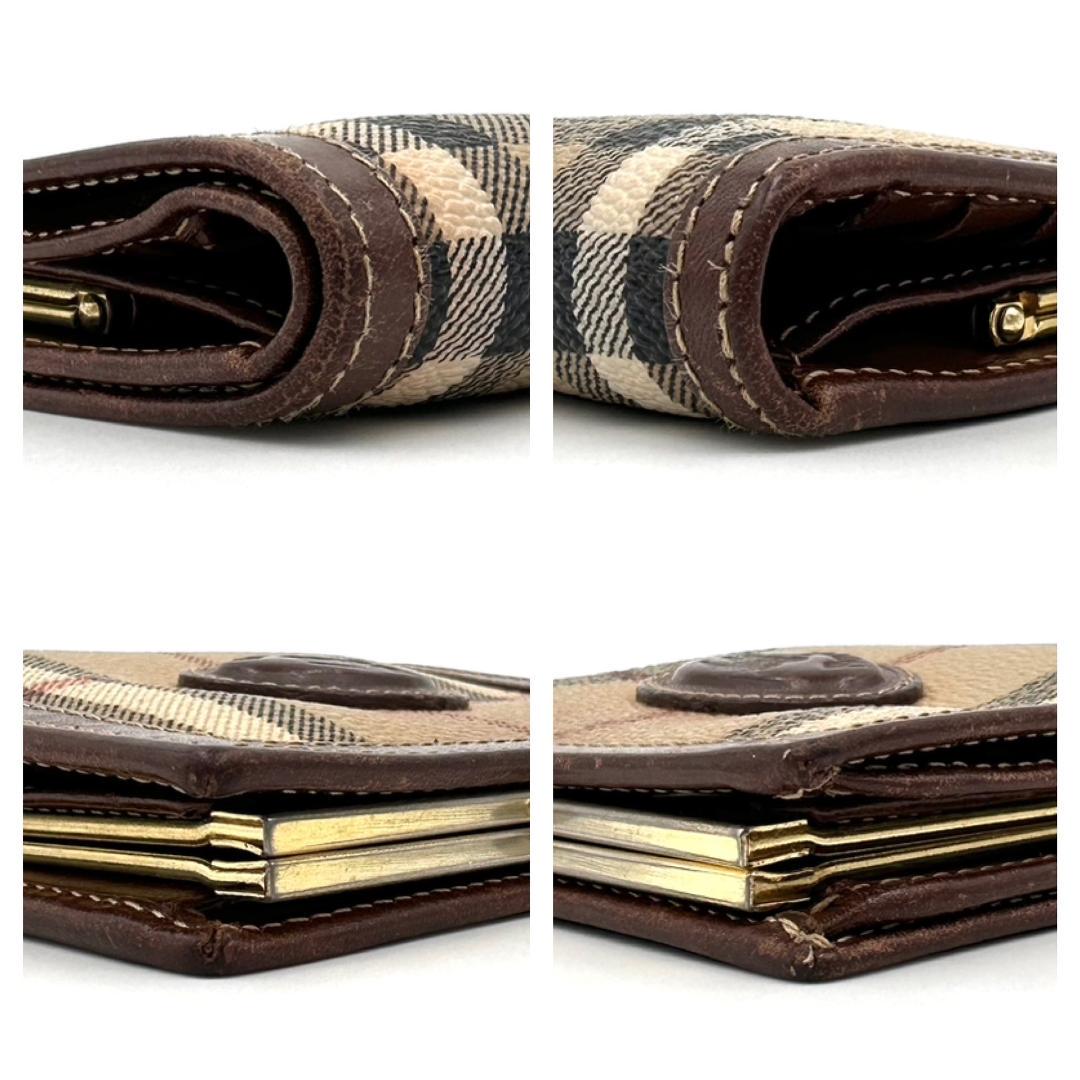 BURBERRY バーバリー 折り財布 がま口 ノバチェック シャドー BURBERRY バーバリー 折り財布 がま口 ノバチェック シャドー