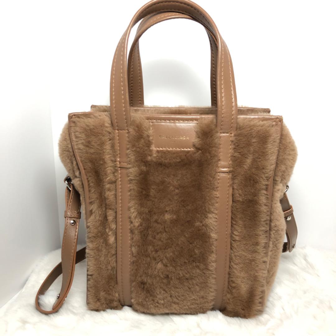 BALENCIAGA ❤︎ バザールショッパーファー レザー バッグ