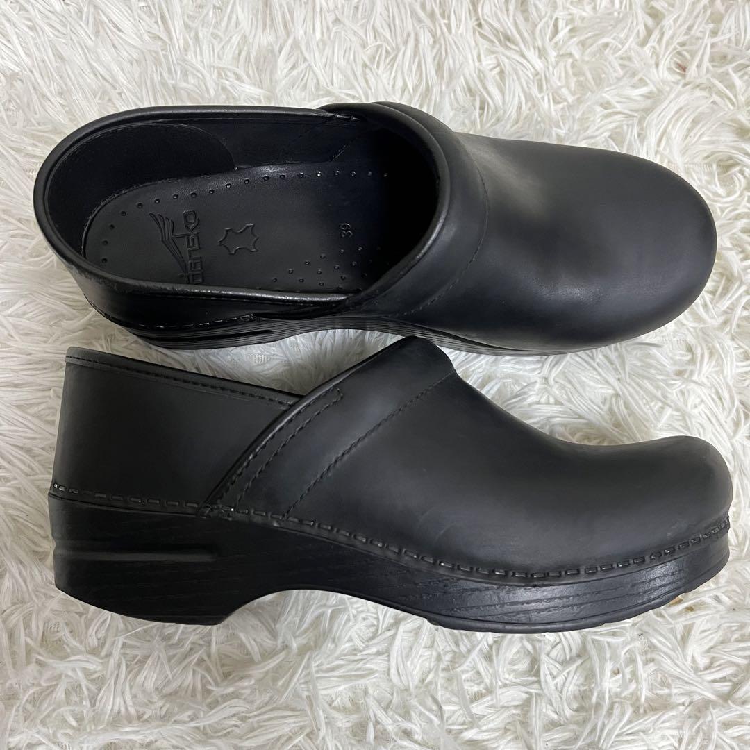 dansko ダンスコプロフェッショナル レザースリッポンシューズ 黒  39