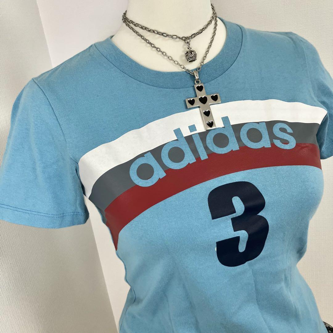 【値下げ】 00s】adidasアディダス y2k ピチtロゴt マクブリング ノームコア トップス