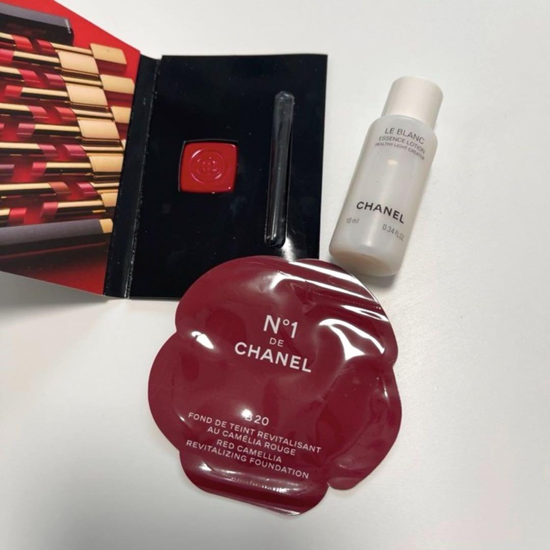 CHANELサンプルセット リップ、化粧水、ファンデーション3個