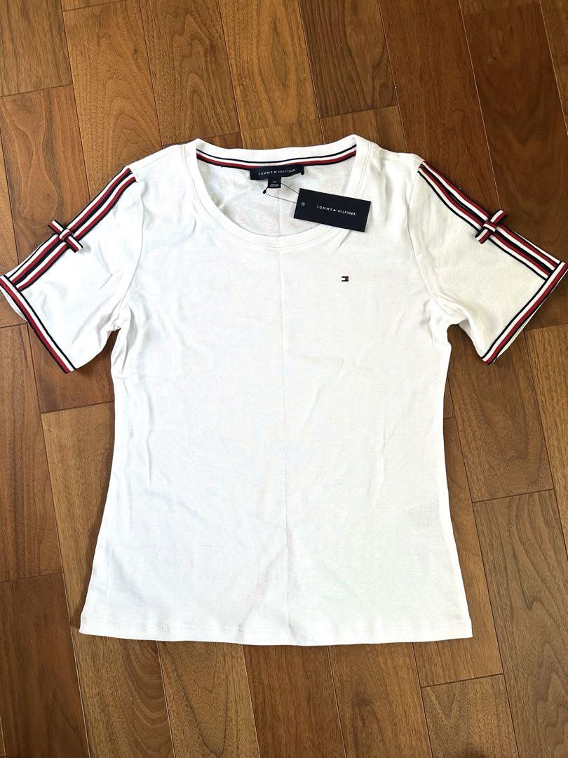 Tommy Hilfiger 白　Tシャツ 半袖　リボン トミーヒルフィガー