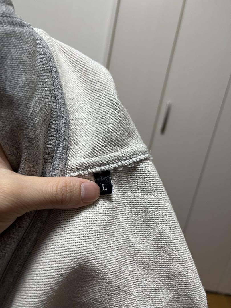 DIESEL ジップパーカー グレー ワンポイント刺繍ロゴ