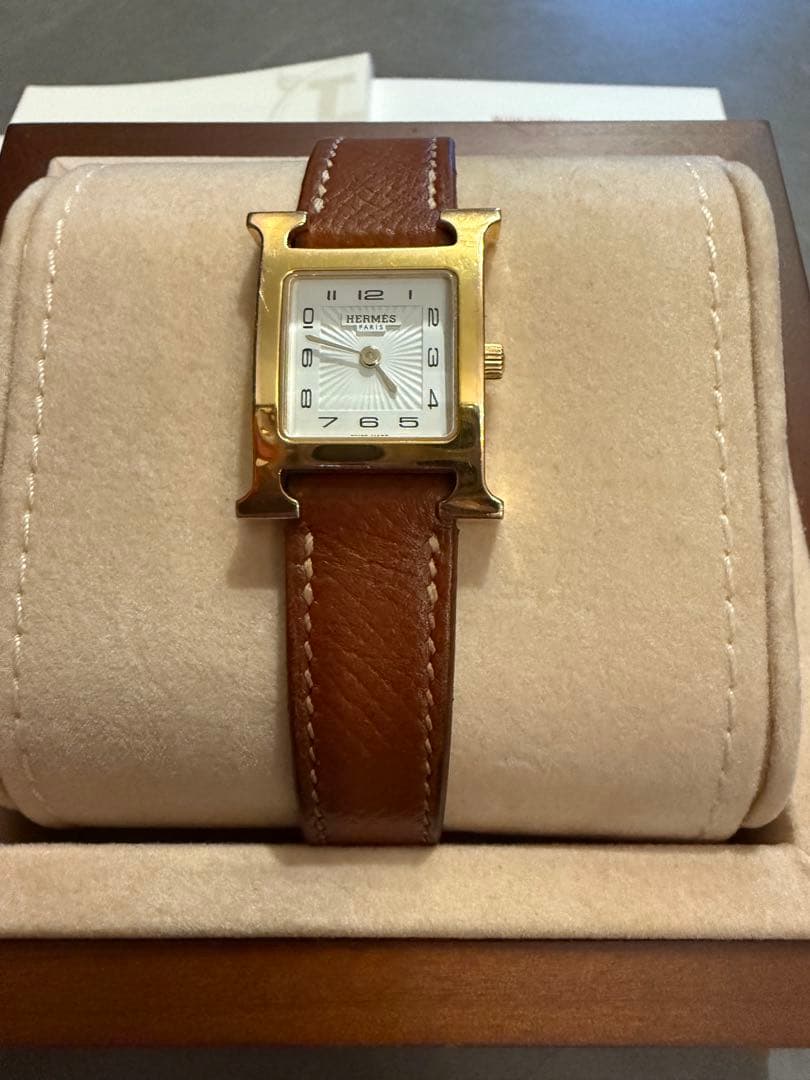 ブラウンレザー時計