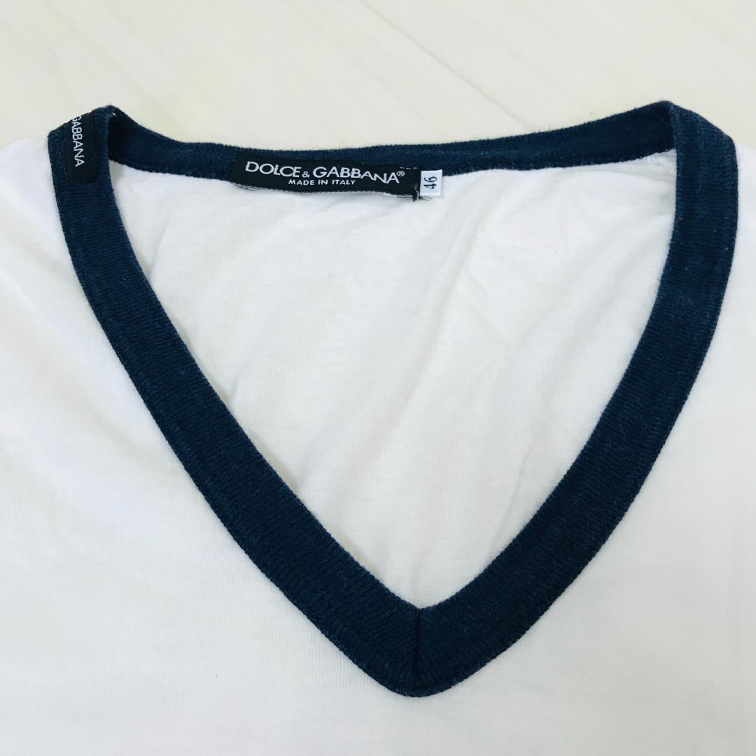 ドルチェアンドガッバーナ　イタリア製　オフホワイト　コットン　Tシャツ　Y2K