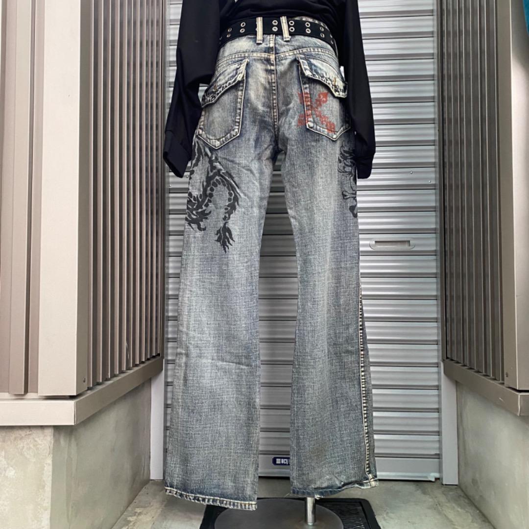 平成 お兄系 Roen スカル デニム y2k archive 00s 激レア 平成 お兄系 Roen archive y2k 00s スカル デニム - メルカリ