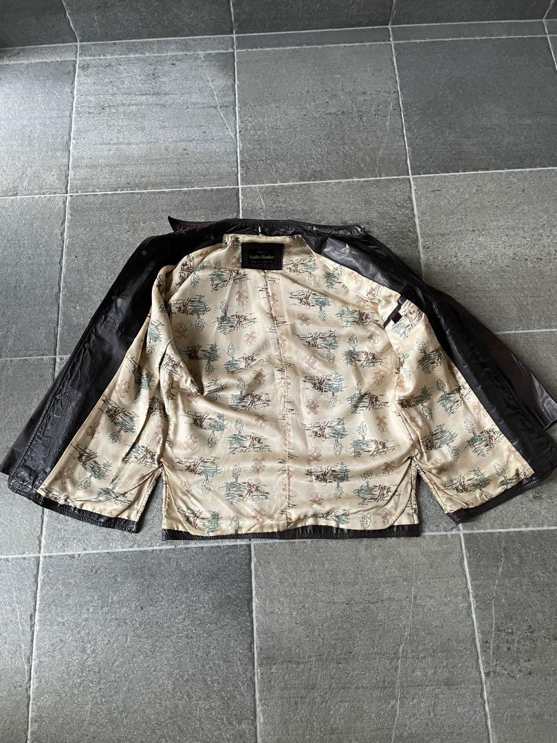 70s  レザージャケット　牛皮　スポーツジャケット　vintage 古着