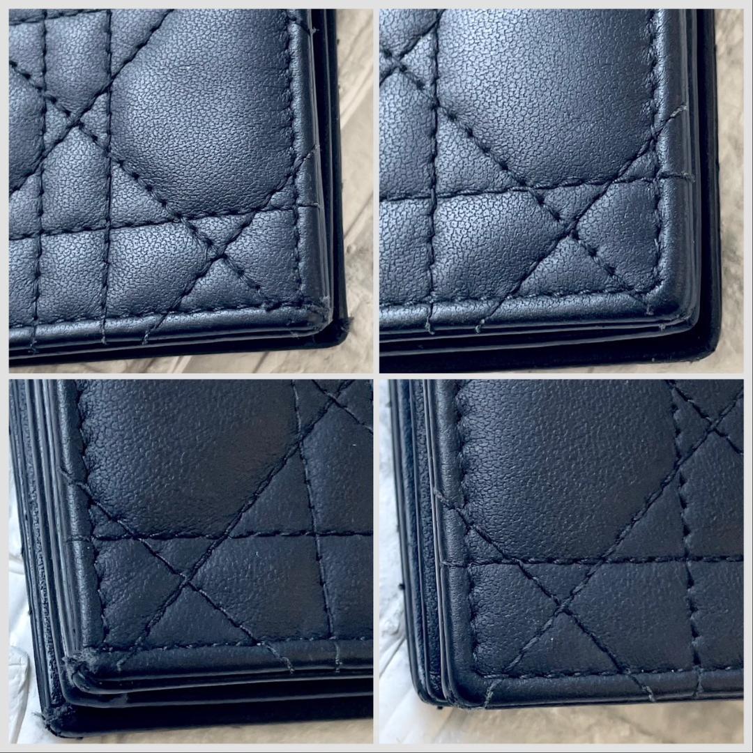 極美品✨Dior ディオール　折り財布　ガーデニアウォレット　マット　ブラック 極美品✨Dior ディオール 折り財布 ガーデニアウォレット マット